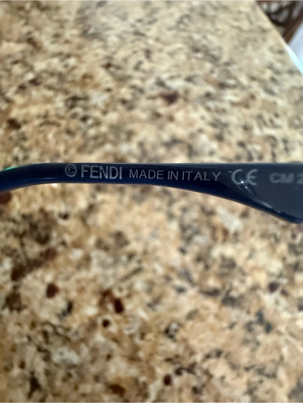 FENDI HYPNOSHINE FF0215S Dark Matte Blue Red Wave Metal Sunglasses Cat Eye 0215